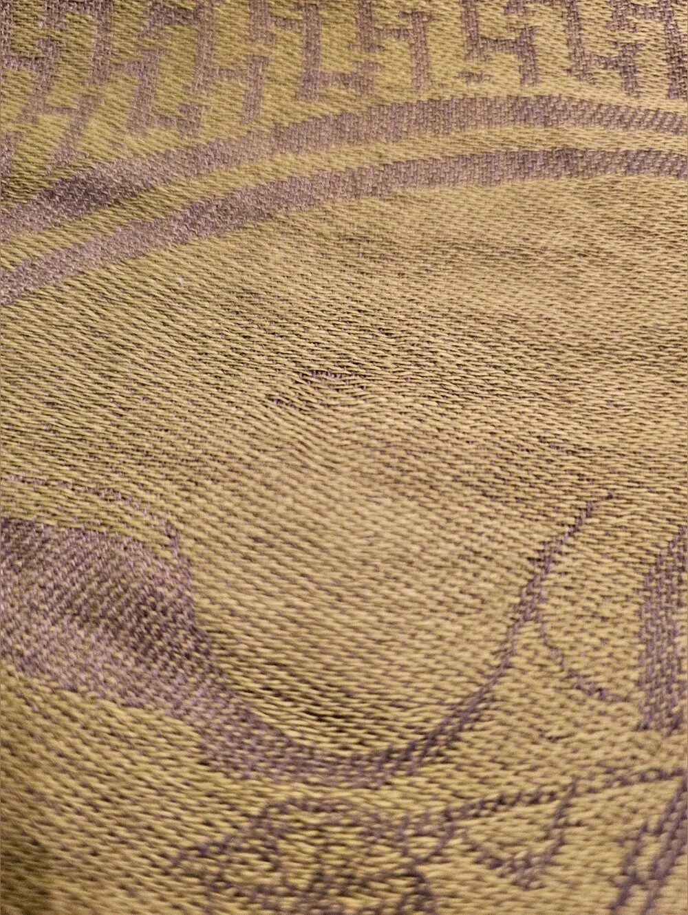Olive Green Hermès Libris Cashmere & Silk Jacquard Scarf/Stole